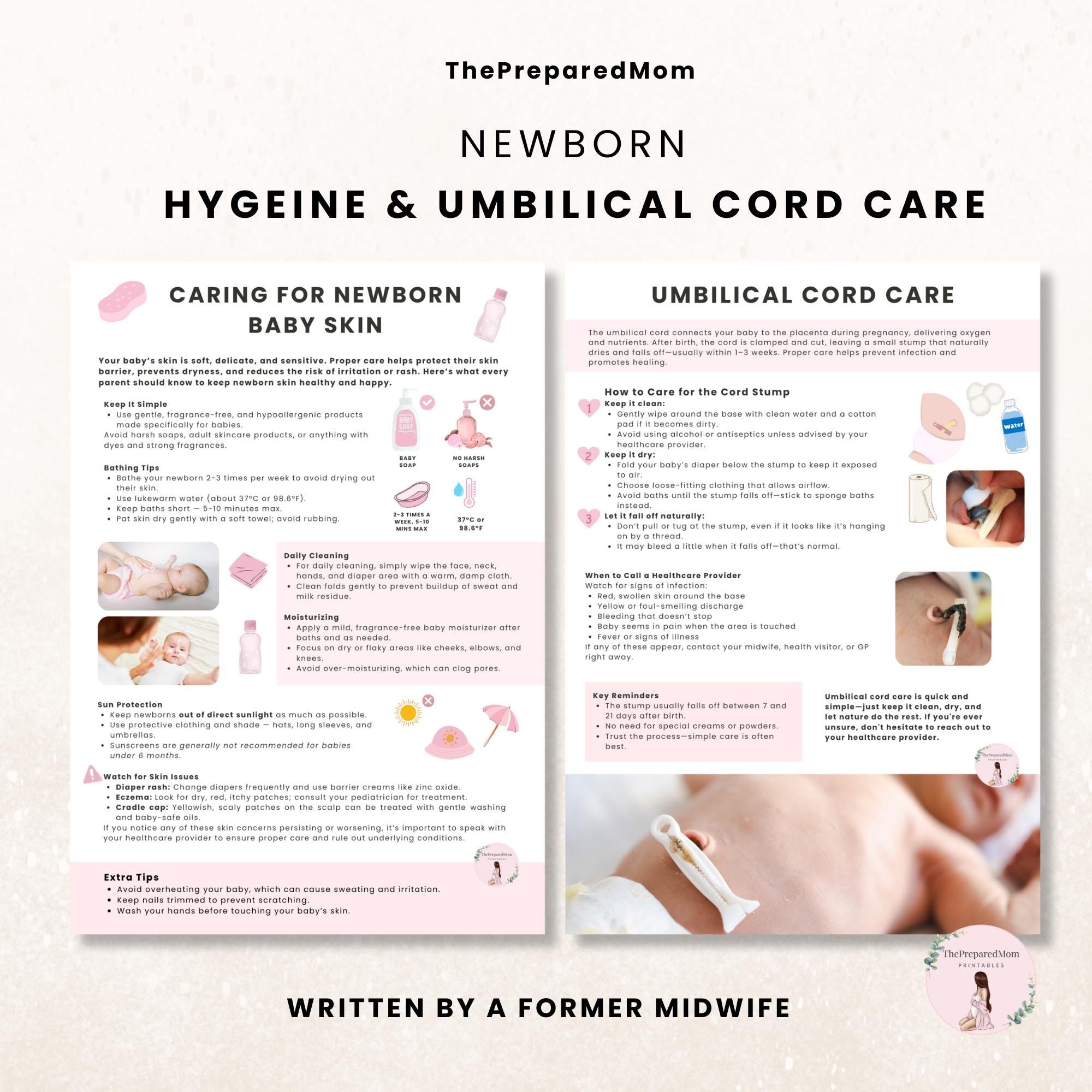 Newborn Care Guide, Newborn Care Training Manual, Editable Doula Handouts, Antenatal Class Teaching Materials, Postpartum Education Course