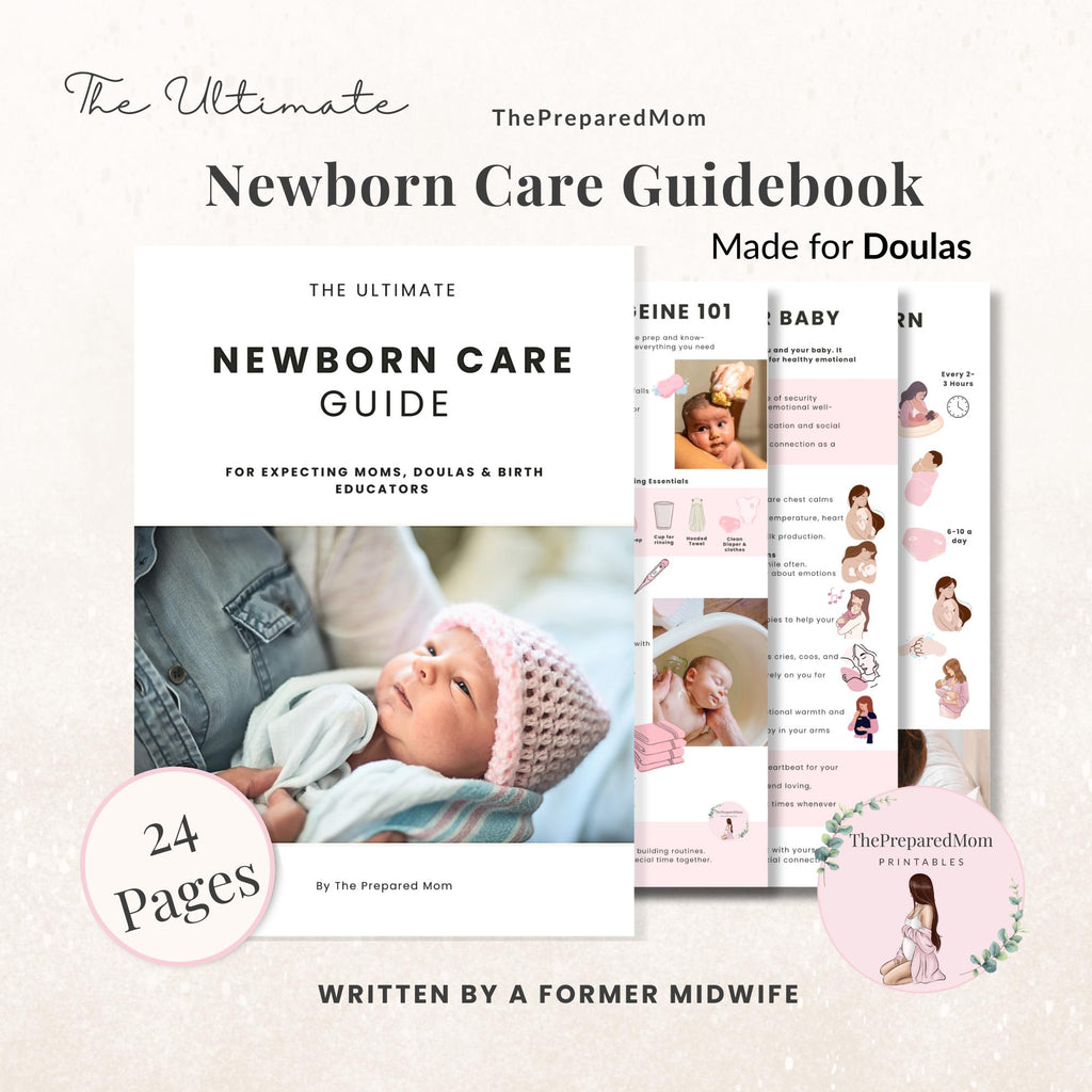 Newborn Care Guide, Newborn Care Training Manual, Editable Doula Handouts, Antenatal Class Teaching Materials, Postpartum Education Course