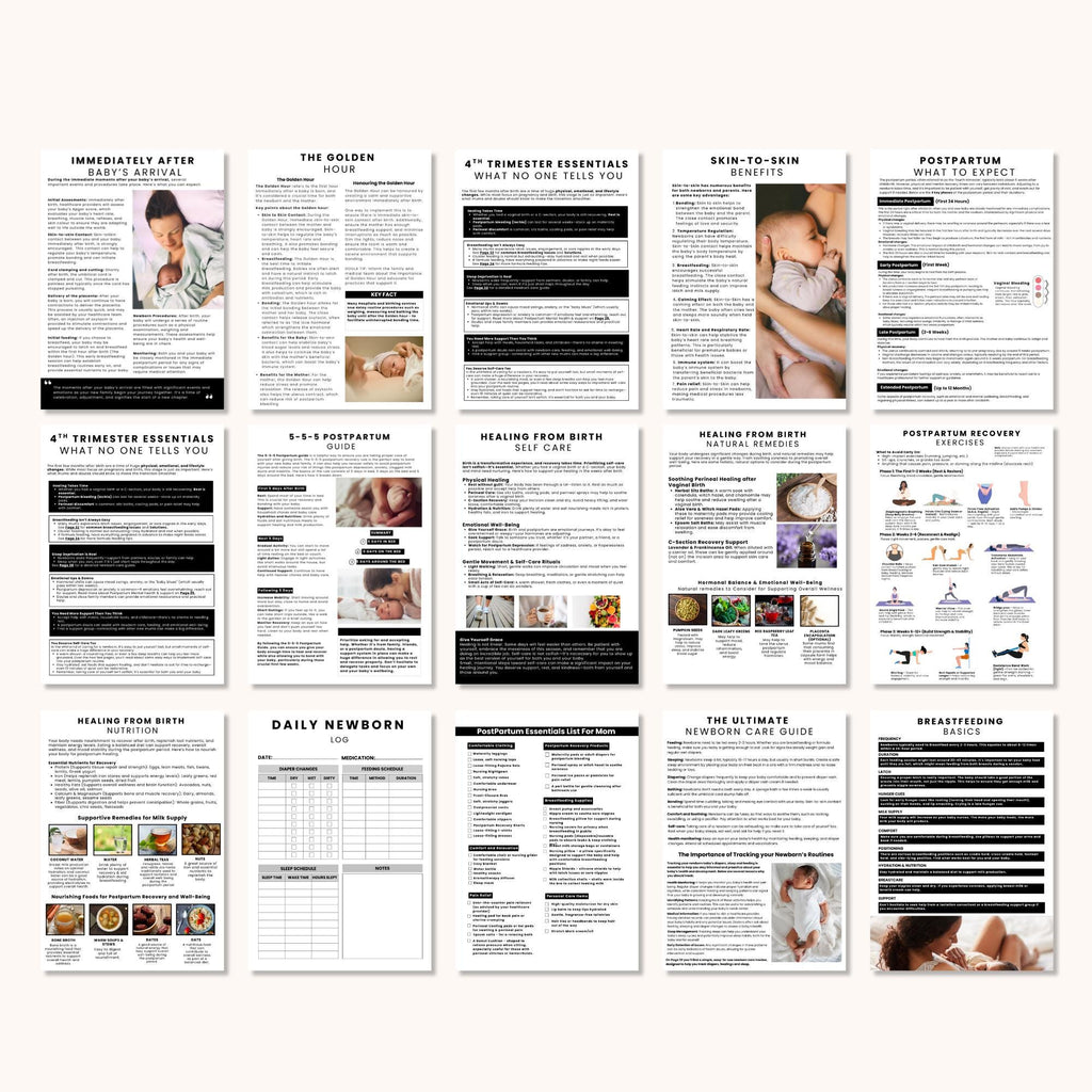 Ultimate Postpartum Recovery Guide, Printable Doula Handouts, Postnatal Prep Guide, Prenatal Preparation, Antenatal Class Teaching Materials