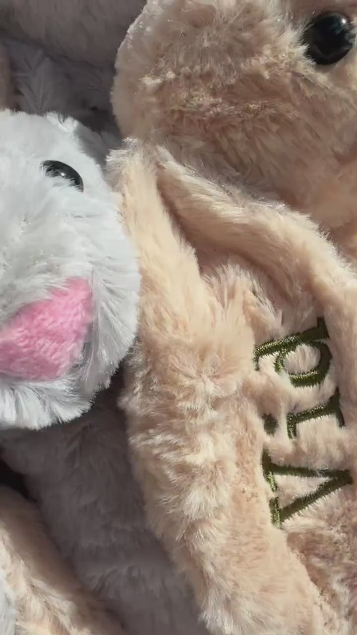 Personalised Bunny Rabbit, New Baby Gift, Customised Plush Soft Toy, Your Name Teddy, Cuddly Toy, Girls Boys Baby Shower Gift Christmas